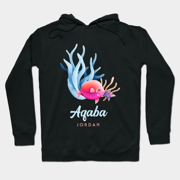 Aqaba Jordan Red Sea Coral Reef Tropical Fish Hoodie by TGKelly